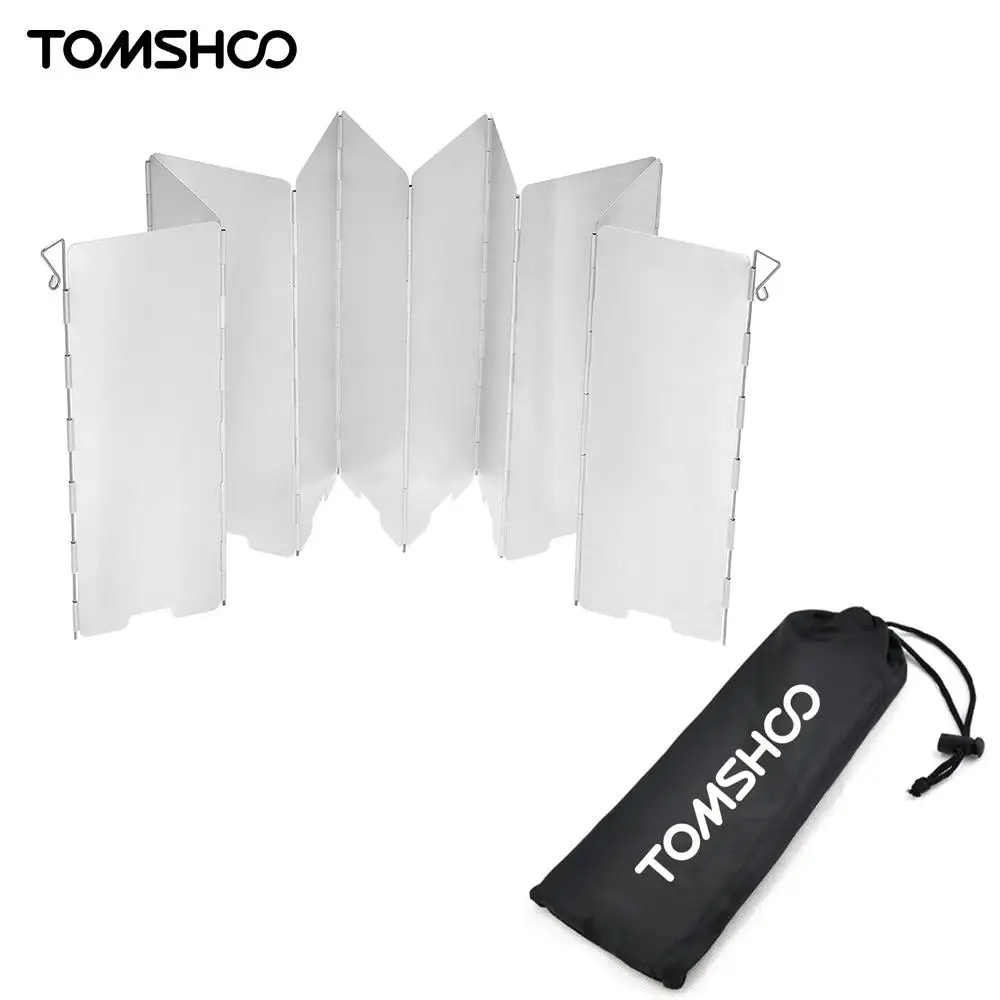 TOMSHOO 8/10 плита газовая ветрозащитная экран походная лобовое стекло складная