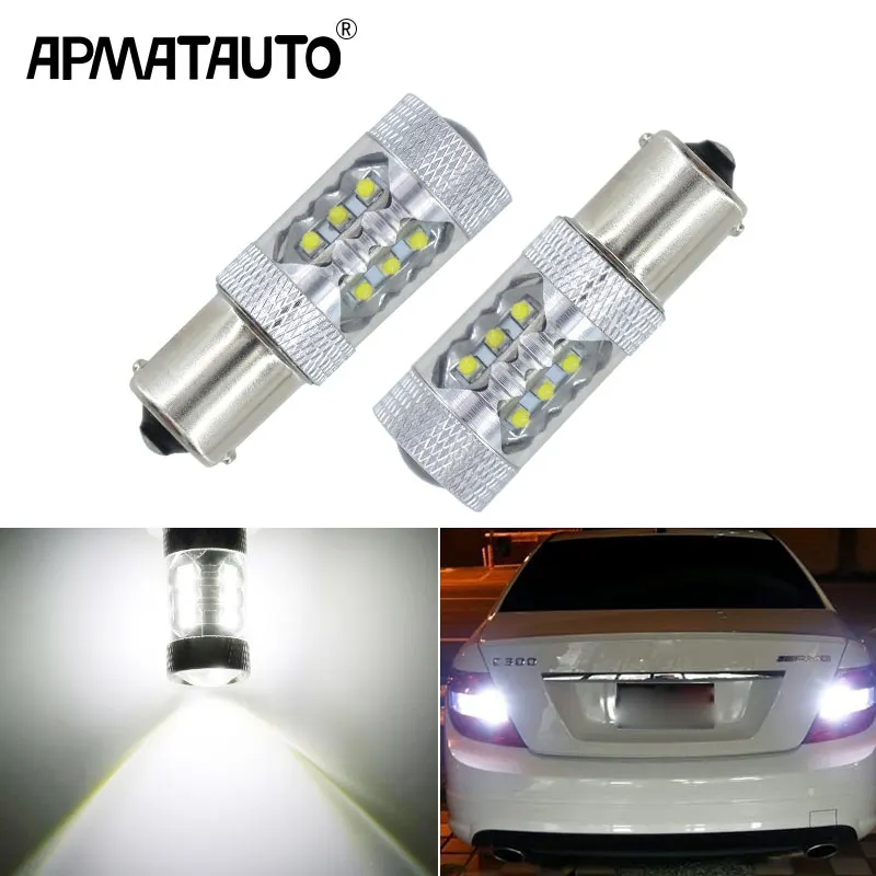 Задний светодиодный фонарь заднего хода Apmatauto 2x Canbus 1156 p21w для XBD Chips 80w Mercedes Benz w204 C