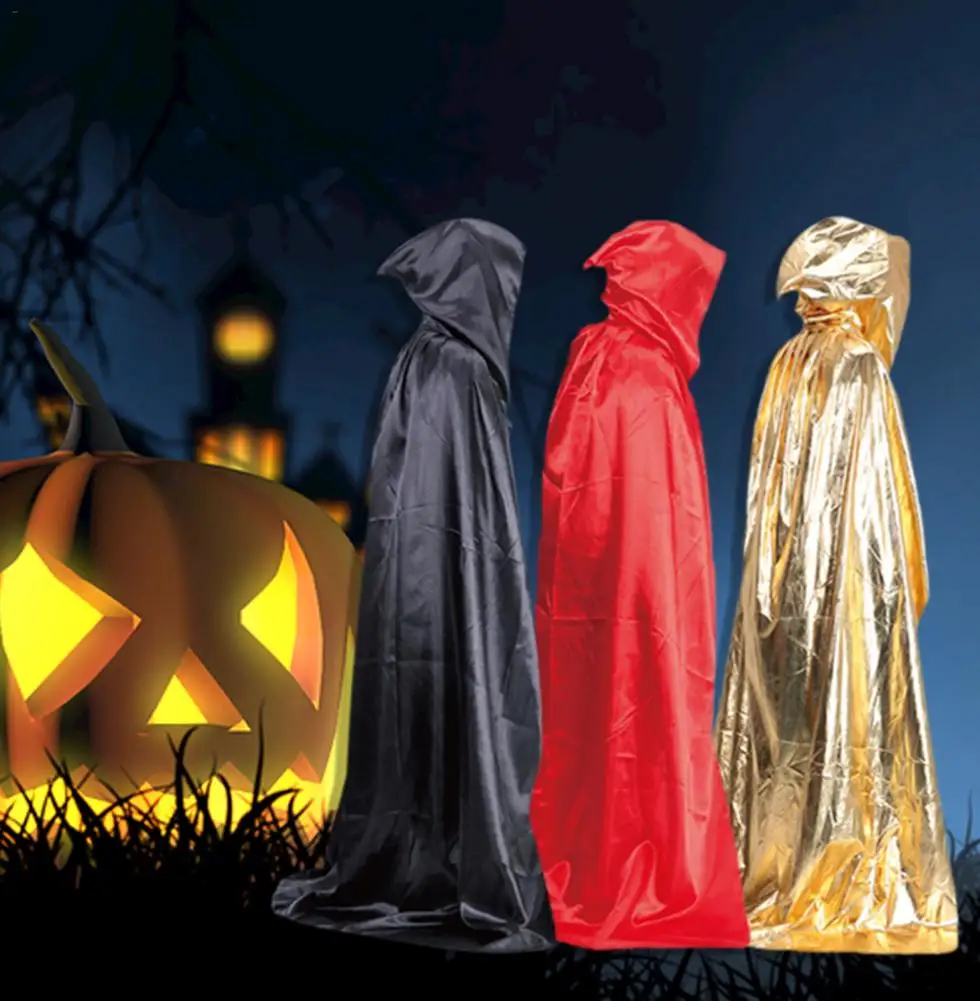 Накидка Унисекс На Хэллоуин вечерние демон вампир стиль плащ с капюшоном для