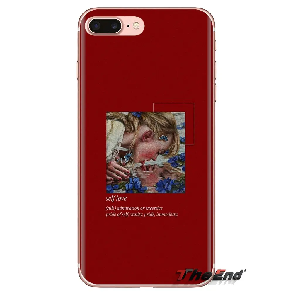 For Xiaomi Redmi 4A S2 Note 3 3S 4 4X 5 Plus 6 7 6A Pro Pocophone F1 Red doodles Quotes Transparent Soft Cases Covers |
