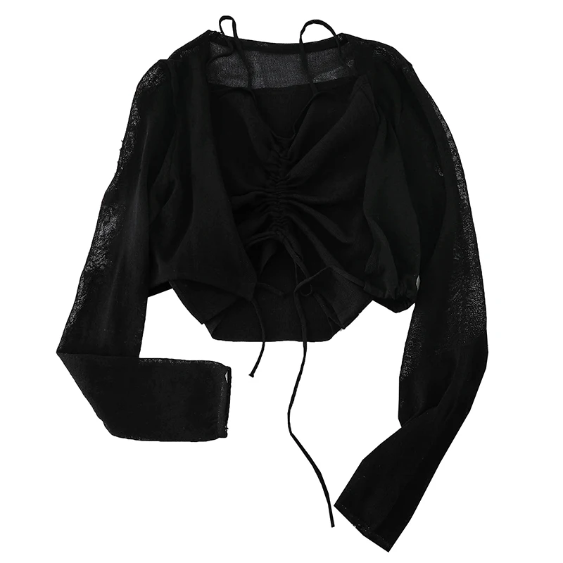 2019 Новая мода Женская блузка рубашка продукт джемпер на завязках camisole с парой