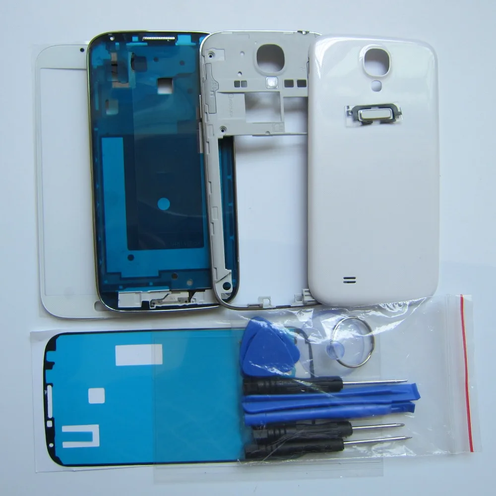 Для samsung Galaxy S4 IV I9505 полный корпус комплект сенсорного экрана Переднее внешнее