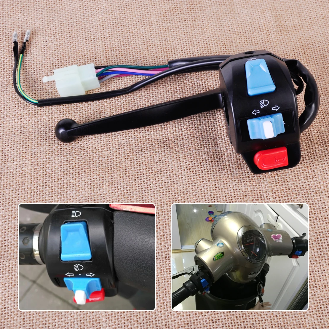 Левый сигнал поворота для мотоцикла скутера 7/8 дюйма|handlebar switch|handlebar motorcycle switchesharley