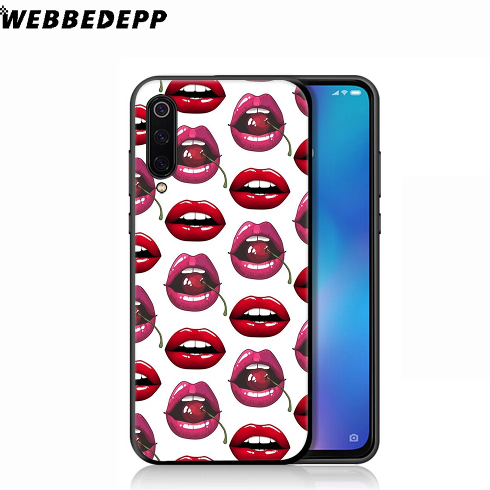 WEBBEDEPP мягкий чехол с красными сексуальными губами для девочек Xiaomi Mi 9T 9 8 SE 6 A1 A2 A3 Lite