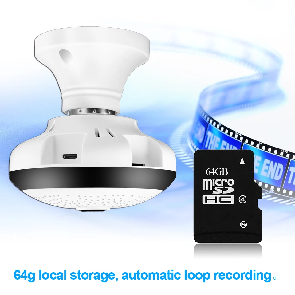 Hamrotte Wifi камера 360 градусов 3D VR панорамная HD 1080P Беспроводная ip детский монитор