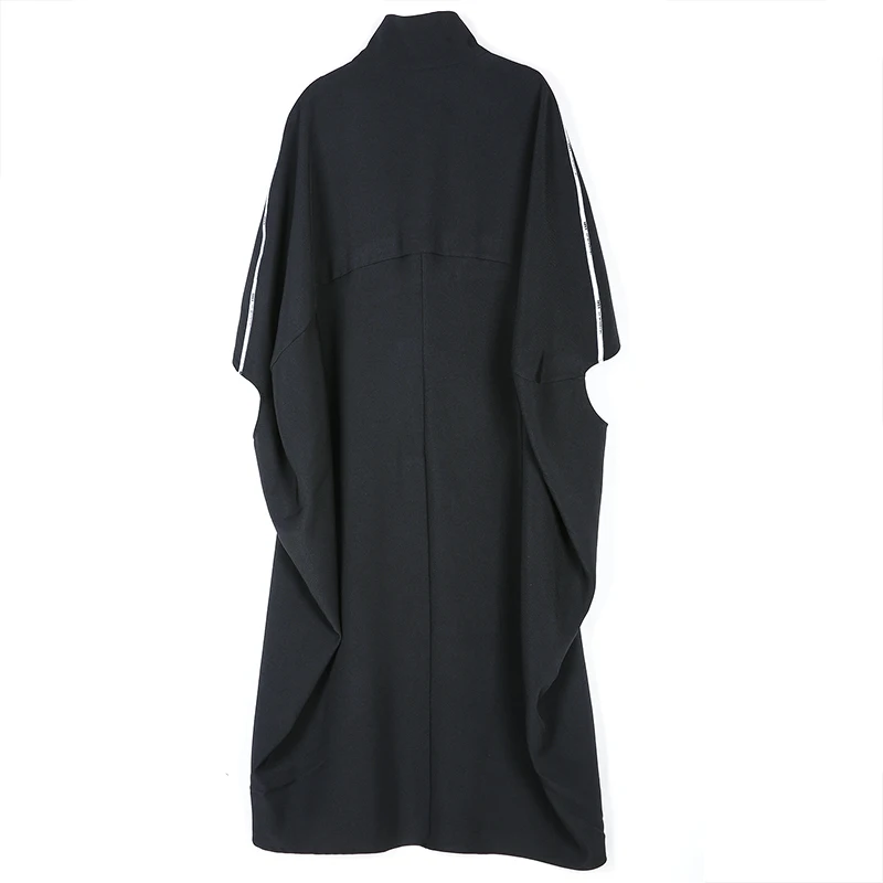 [LONGDENG] 2019 осень зима Новый стиль черная водолазка Половина рукава на молнии для