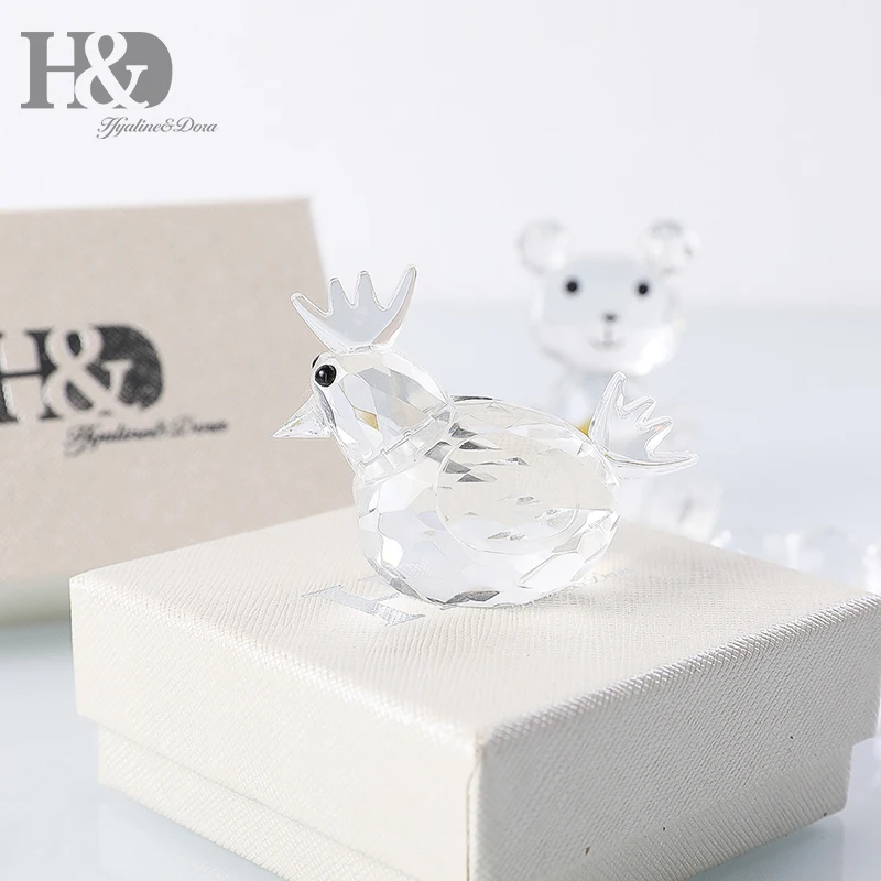 H &amp D 2 3 ''прозрачный Кристальный петух Статуэтка коллекция пресс-папье стол