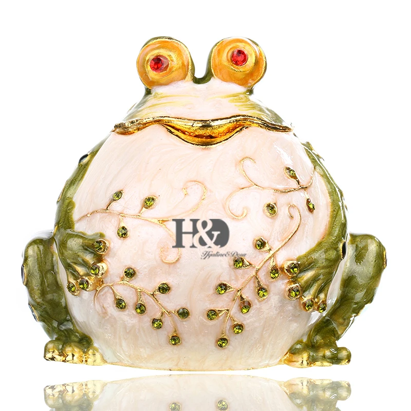 H &amp D 5 4 &quotЗеленая круглая шкатулка для хранения ювелирных изделий в форме