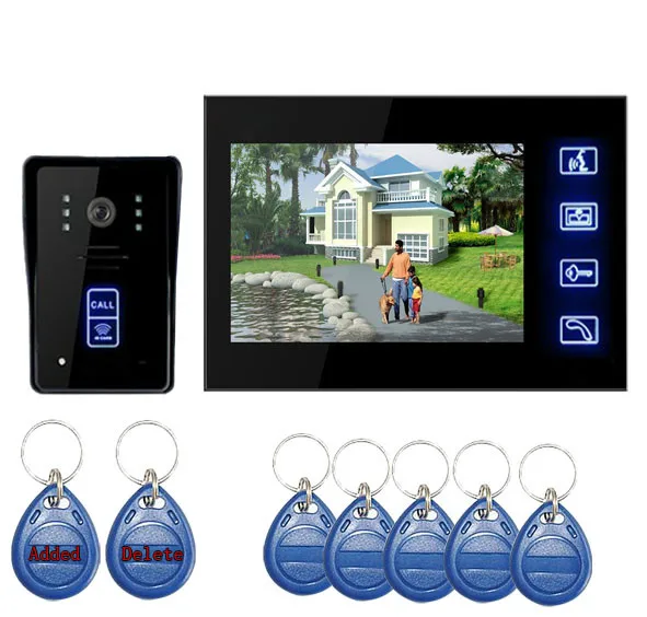 

7 Inch Home Security Night Vision Video Door Phone Doorbell Intercom Kit