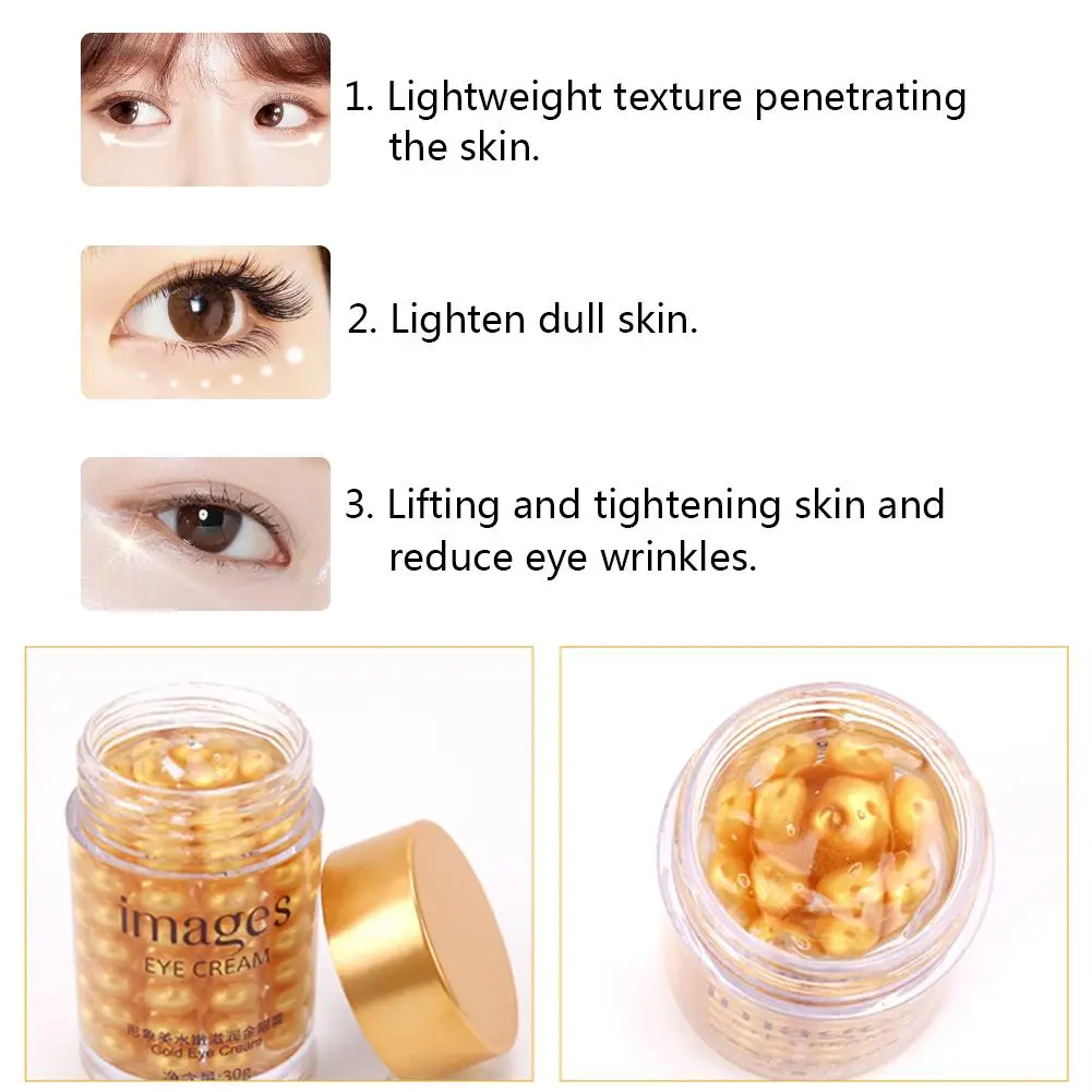 Images Gold Eye Cream Collagen Hydra Moisturizing Eye Gel Remove Eye Bag Anti Puffiness Dark Circles Remove Anti Wrinkles Care20 images - 6