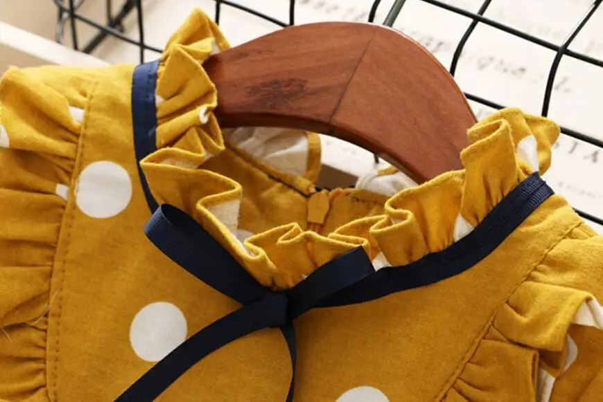 New arrive Girl dot dress For 2-7T children clothing Spring Autumn kids Clothes girls party bow knot princess | Детская одежда и