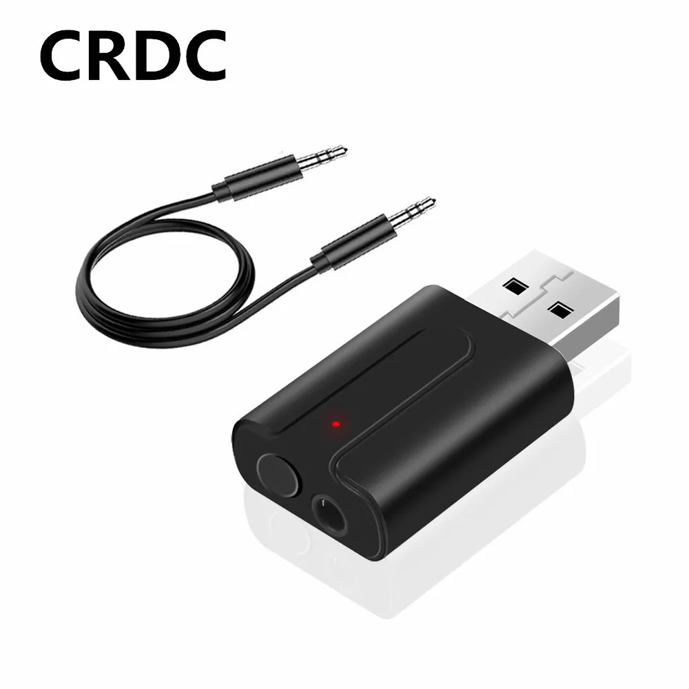 CRDC Bluetooth 5,0 аудио приемник передатчик беспроводной стерео музыка 3,5 мм AUX Jack RCA аудио рецептор USB мини Bluetooth адаптер