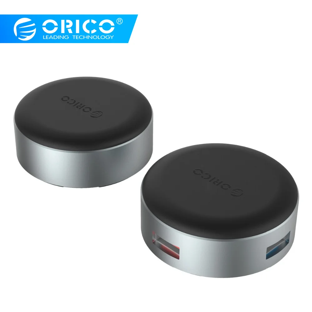 ORICO алюминиевый 3 порта USB3.0 концентратор 5 Гбит/с серебристый и черный ноутбук подставка OTG концентратор ноутбук универсальный радиатор для macbook pro
