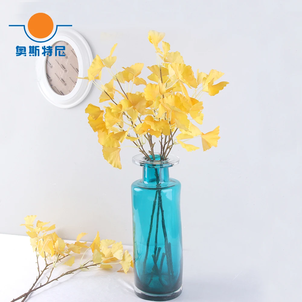 

10pcs artificial ginkgo leaf branch&artificial Folium Ginkgo branch