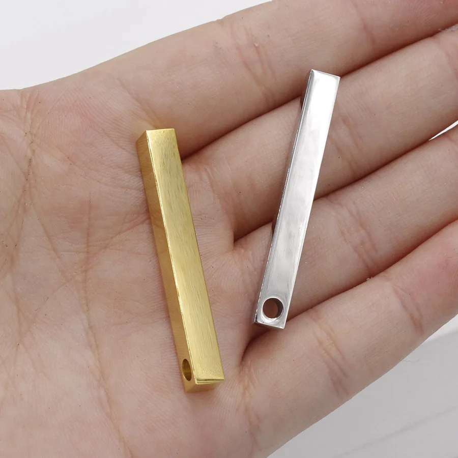 5x40mm Stainless Steel Polished Golden Color Long Pendant for Jewelry Making DIY Findings Accessories | Украшения и аксессуары