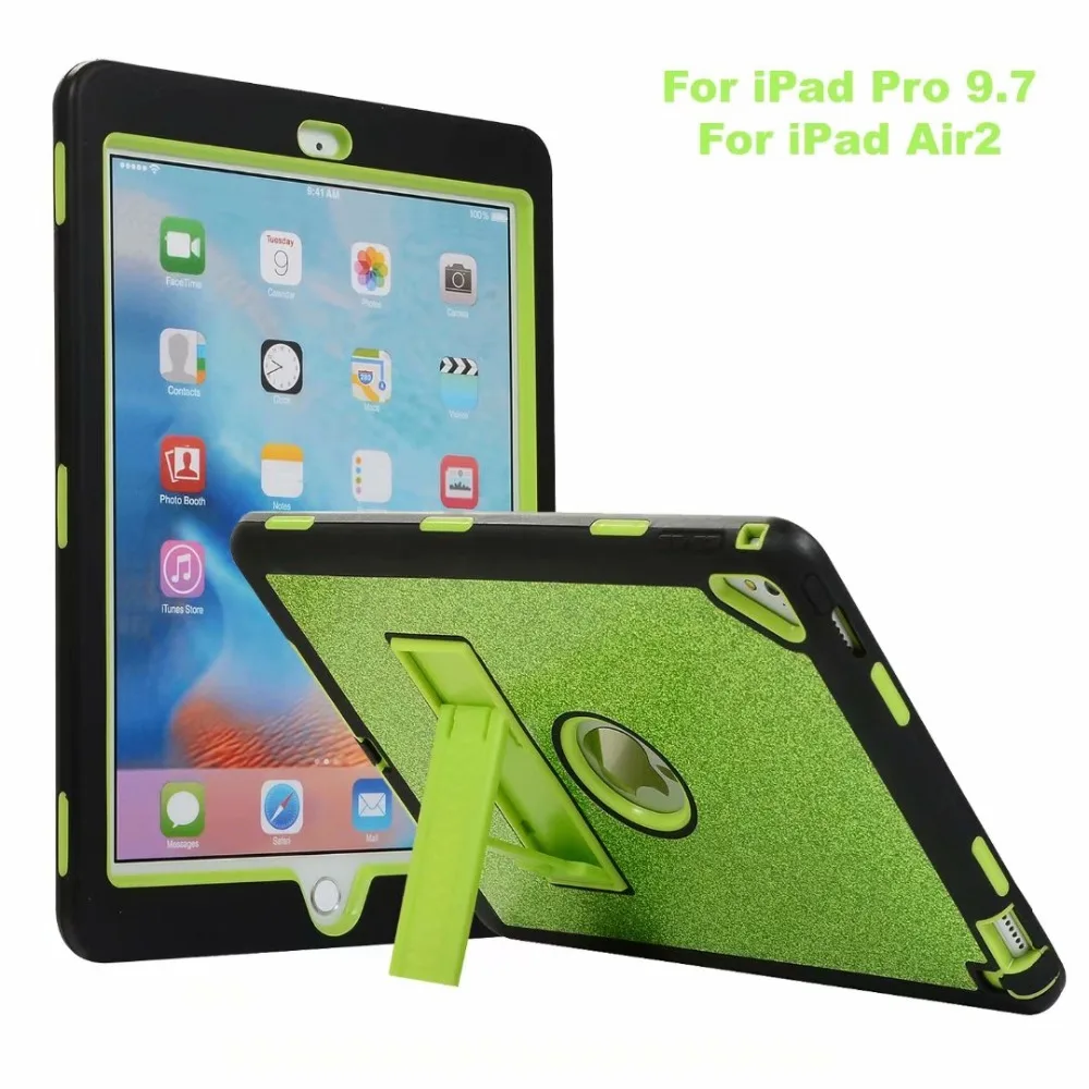 Чехол для Apple iPad6 Air 2 Мягкий Твердый защитный чехол-подставка передняя и задняя