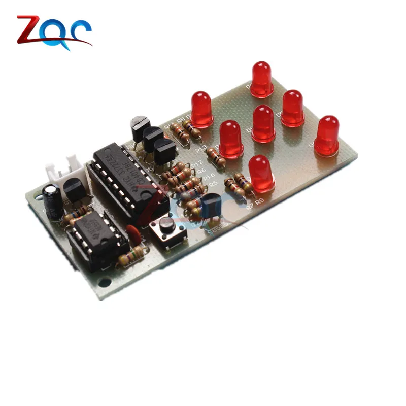 Электронные кости NE555 CD4017 DIY Kit 5 мм красные светодиоды 4,5-5 в ICSK057A электронный Забавный набор