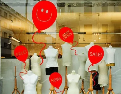 Рекламная наклейка на окна распродажа вывеска магазина декор двери