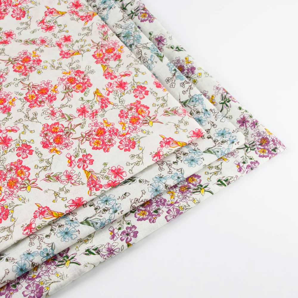 3 шт./лот хлопковая ткань с цветочным принтом 156 см x 50 см|printed cotton fabric|patchwork fabriccotton