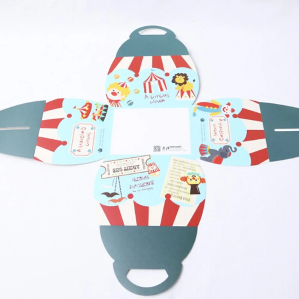 10 шт. Милая цирковая упаковка для выпечки животных Рождественская коробка