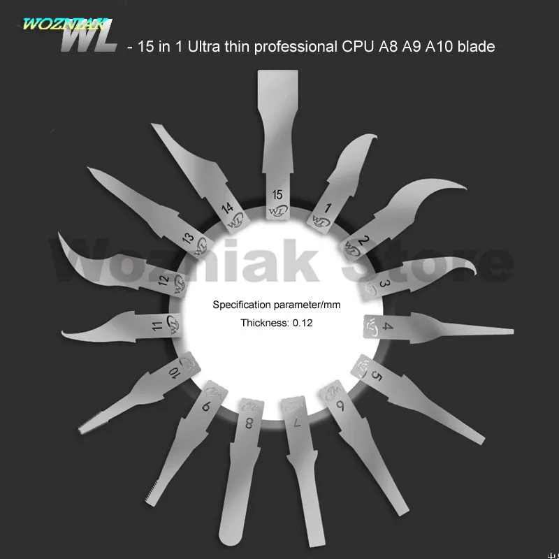 Wozniak wl Precision 15 blade профессиональное обслуживание CPU A8 A9 A10 ультратонкий нож для ремонта материнской платы
