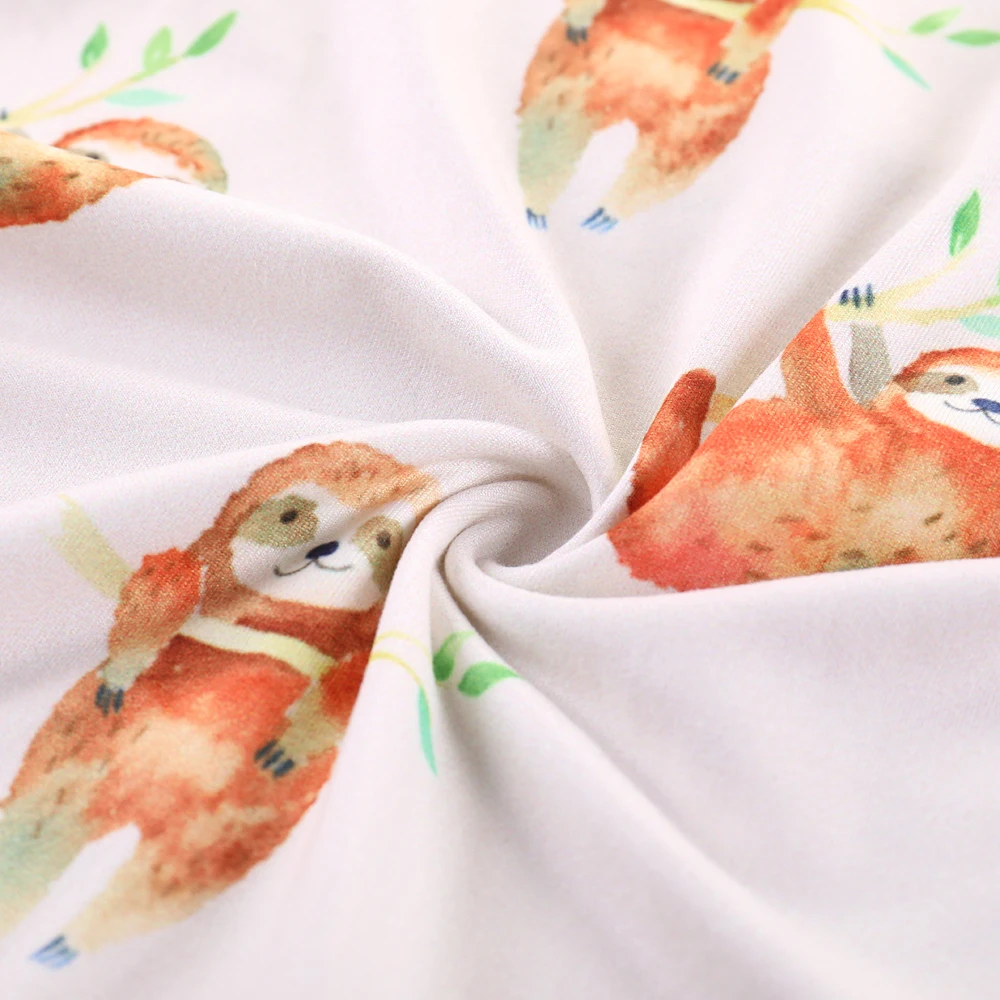 Комбинезоны для новорожденных мальчиков с принтом из мультфильма Ленивец 2018