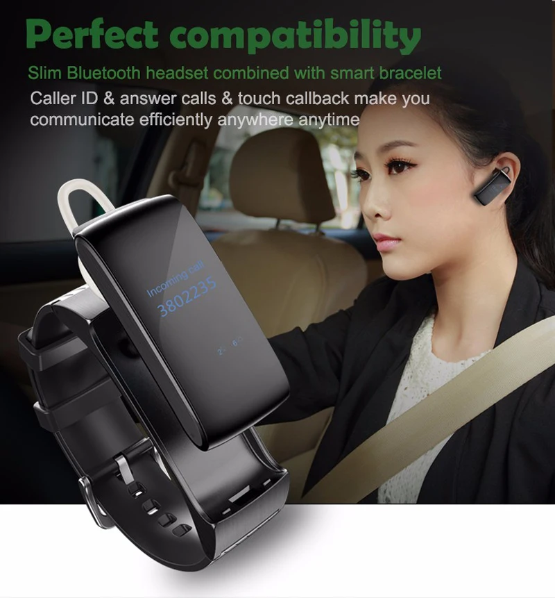 Новый спортивный браслет Bluetooth наушники Talk Band Heart Rate Monitor Шагомер фитнес часы