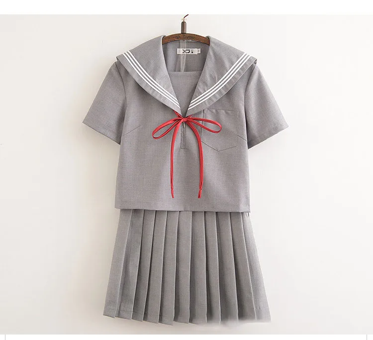 JK Униформа костюм моряка японская девушка колледж Ветер студенческий школьный класс короткий рукав японский стиль светильник синяя юбка+ топ+ галстук - Цвет: style 2