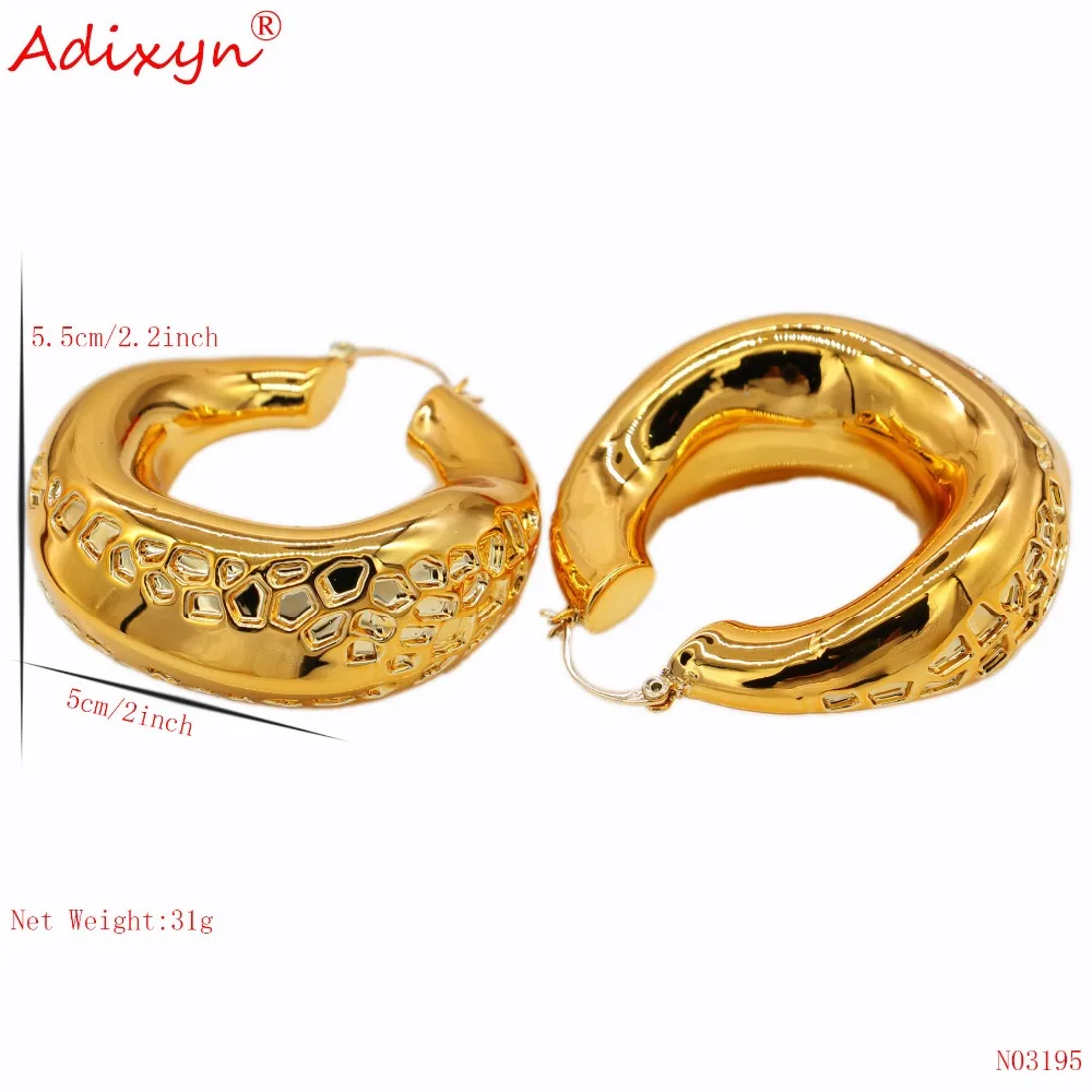 Женские круглые серьги обручи Adixyn из розового золота/меди вечерние подарки