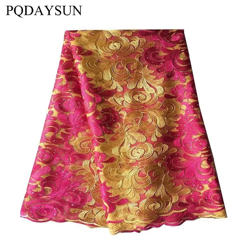 2017 популярная африканская кружевная ткань высокого качества Кружевная Сетка