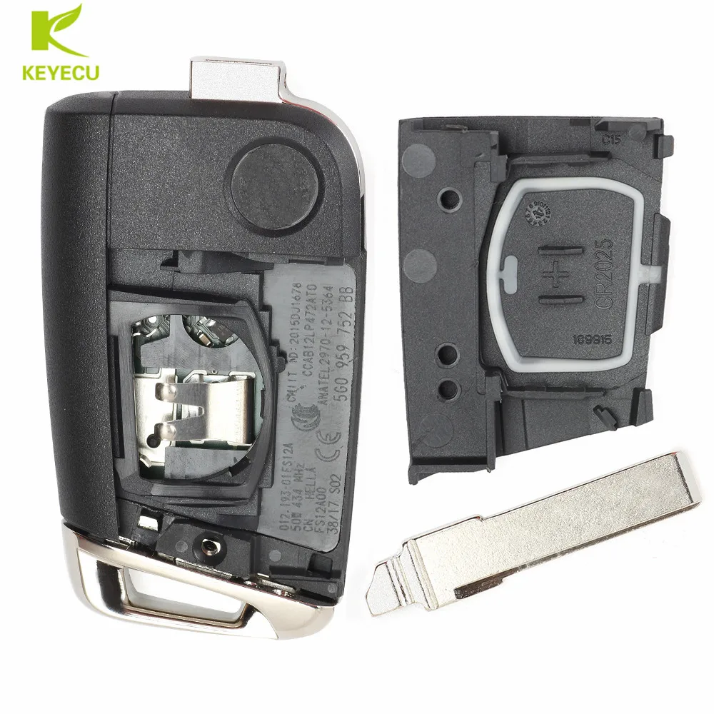 Оригинальный дистанционный ключ брелок KEYECU OEM с 3 кнопками без ключа Go 434 МГц ID48