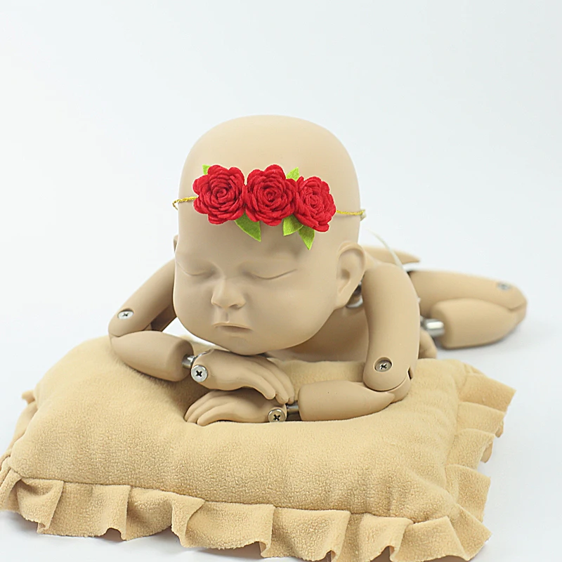 RED Flower Hairband For Girls Newborn Photography Headwears Headbands Hair Baby Accessories | Детская одежда и обувь