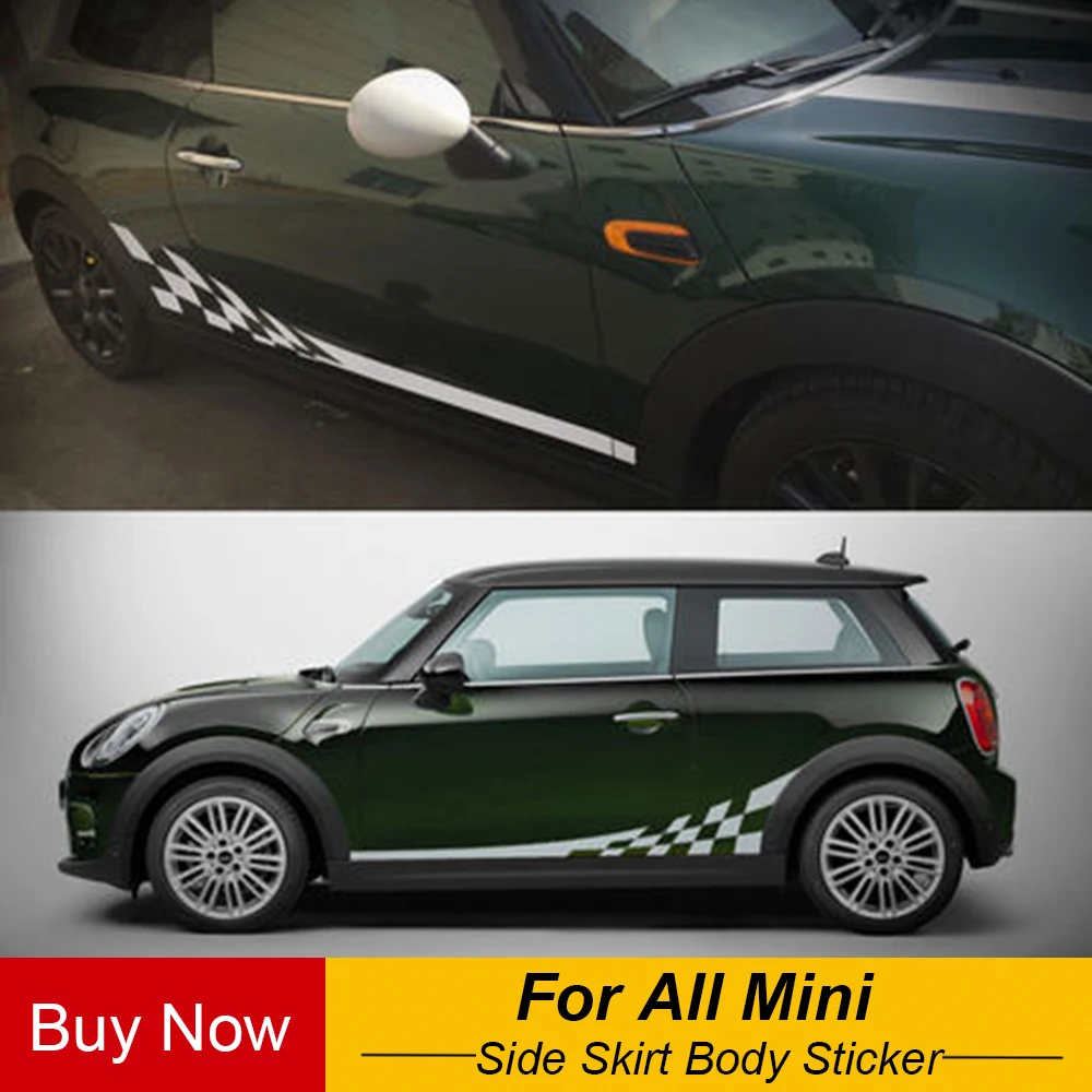 

Наклейки на боковую юбку автомобиля, наклейки для BMW MINI Cooper S One JCW Countryman Clubman F54 F55 F56 F60 R55 R56 R60 R61, аксессуары
