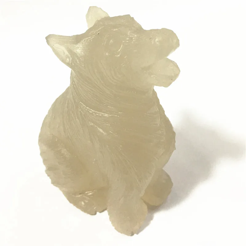 Gray agate Горячее предложение! Распродажа! Агаты бирюза волк натуральный камень резной 3,1 дюймов фигурка чакра шарик исцеляющий Кристалл Рейки фэн шуй - Окраска металла: Gray agate