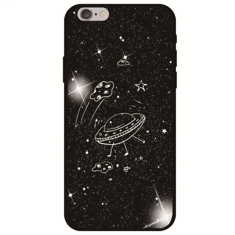 Мягкие силиконовые чехлы из ТПУ для iPhone X чехол телефона Модный Planet Moon iphone 6s 6 7 8Plus