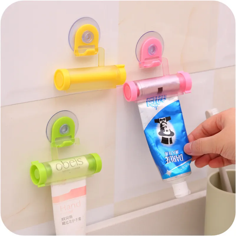 Toothpaste Dispenser Tube Partner Sucker Hanging Storage Rack Organizer Squeezer Random Color|Сумки для вещей| |