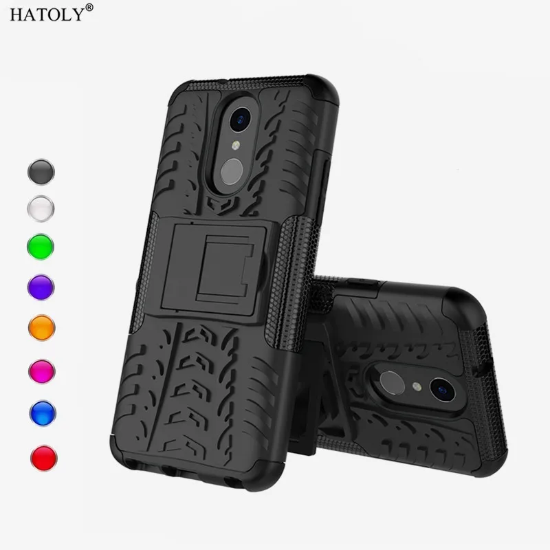 Чехол для LG Q7 Q7A силиконовый и пластиковый армированный чехол Plus задний Funda Capa Shell