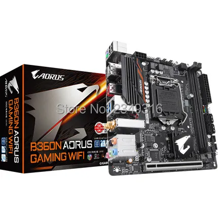 Мини ITX для Gigabyte GA-B360N AORUS GAMING wifi оригинальная B360 материнская плата B360N AORUS игровая розетка LGA1151 поддержка I7 8700