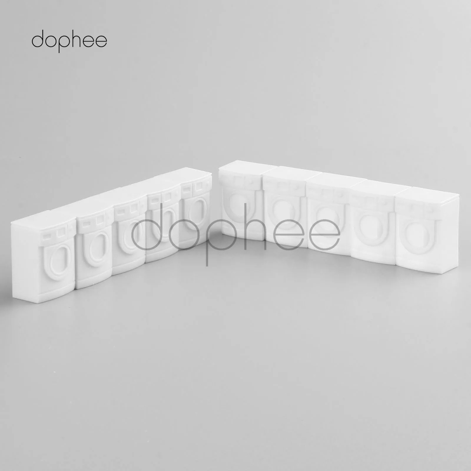 Dophee 10 шт. белая пластиковая стиральная машина модельные весы 1:25 70 мм настольная