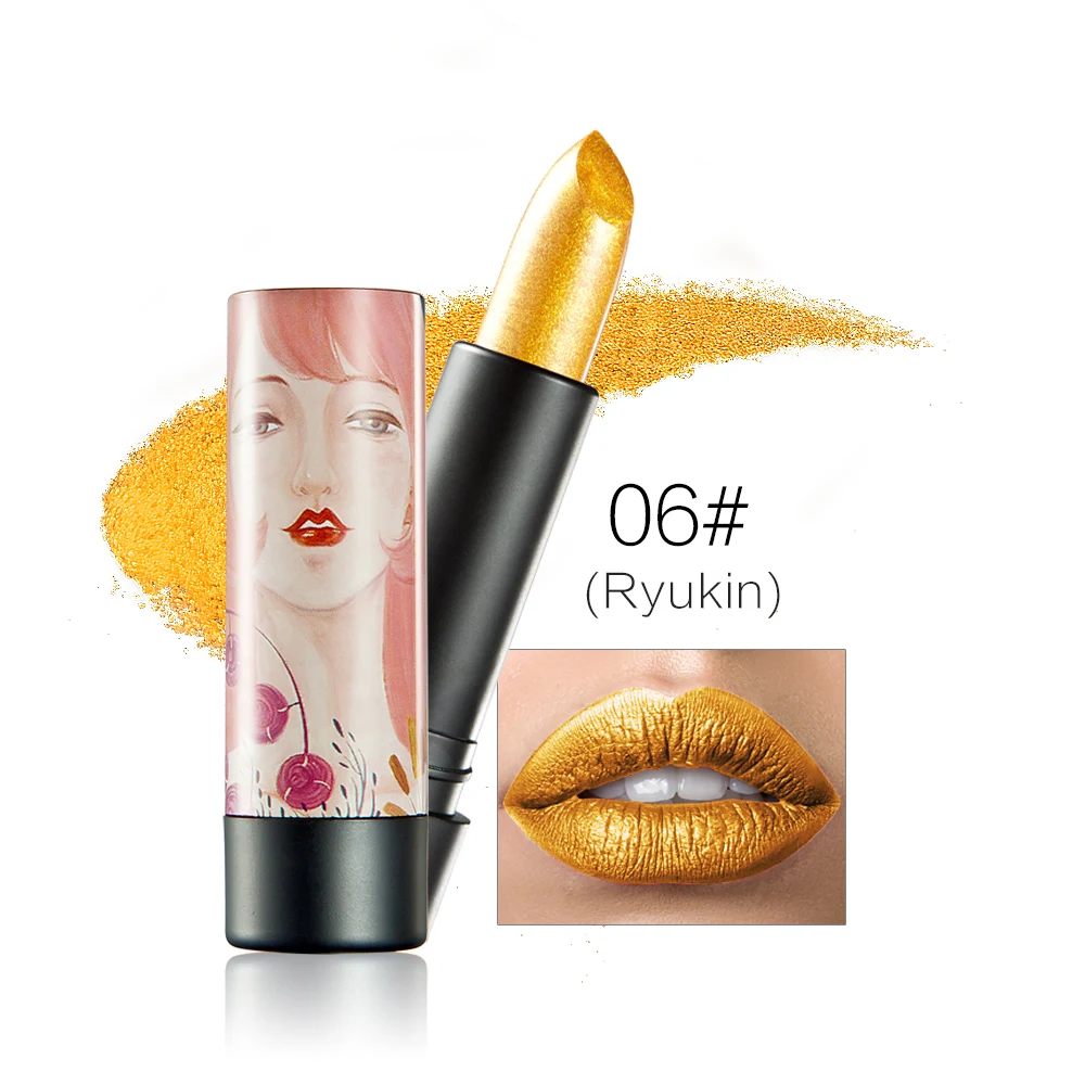 HUAMIANLI Макияж для губ Сияющая Губная Помада водостойкая долговечная