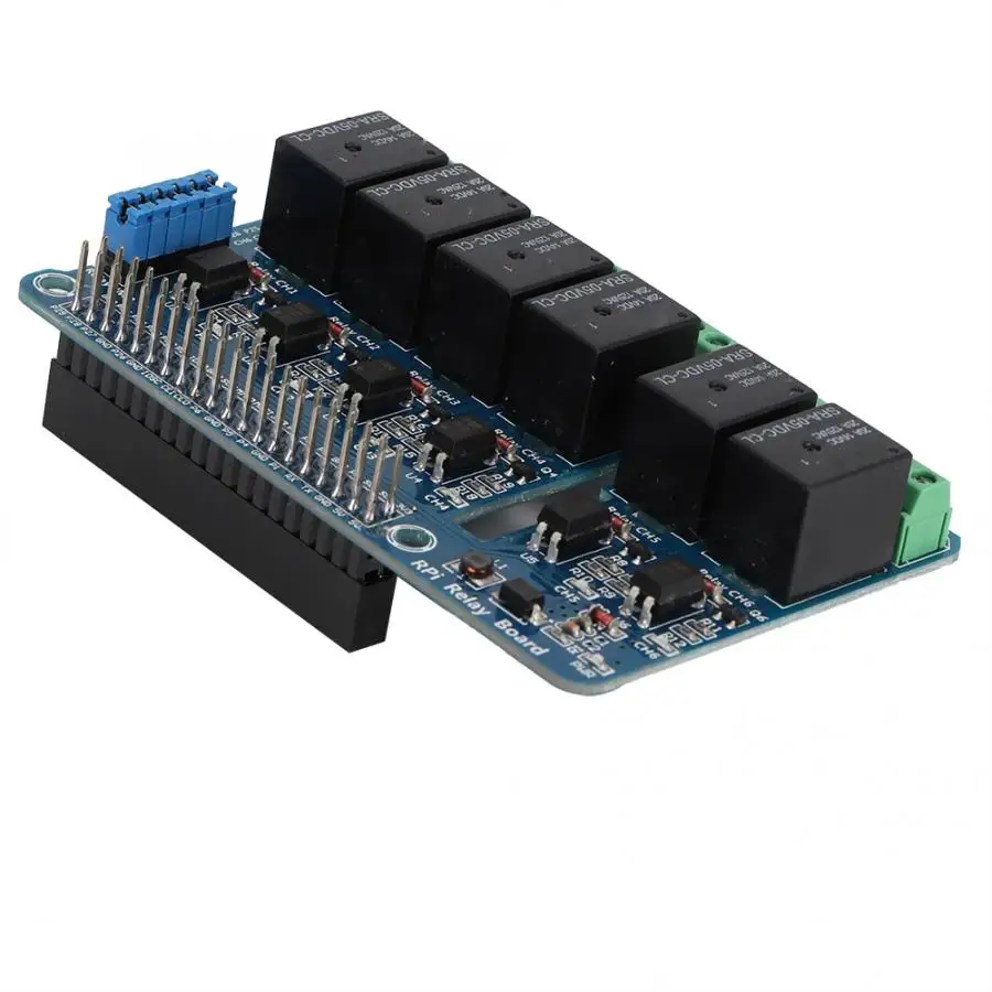 Плата расширения релейного модуля для Raspberry Pi A +/B +/2B/3B 6 каналов 5 А 30 В постоянного