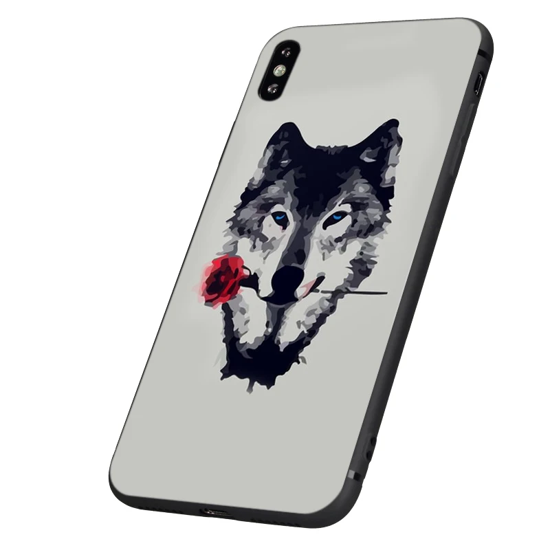 Черный чехол ТПУ для iphone 5 5s se 6 6s 7 8 plus x 10 чехол силиконовый чехол для iphone XR XS MAX чехол темный Ночной Волк