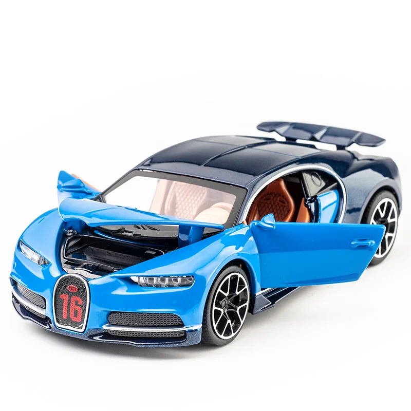 KIDAMI игрушечный автомобиль из 1:32 сплава Bugatti Chiron звуковой светильник коллекция
