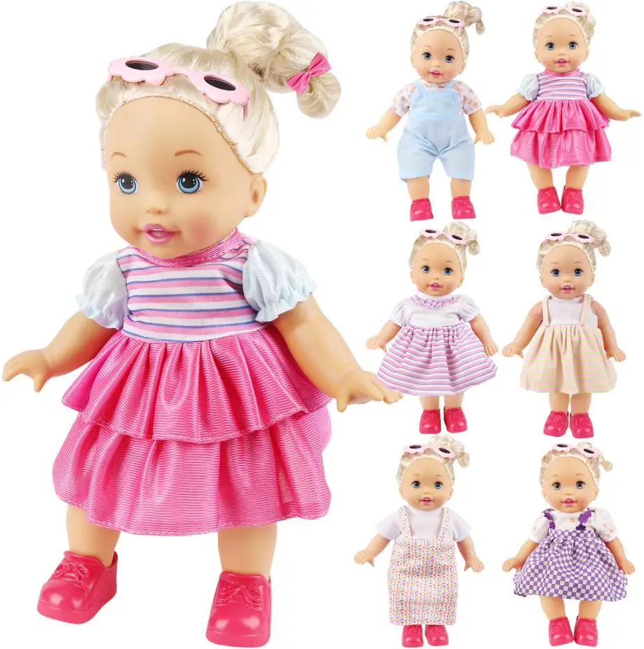 6 PCS New 12 стилей, модное платье-кукла, костюм, красивая одежда ручной работы для 14 дюймов, 15 дюймов, куклы, аксессуары, лучшие детские игрушки для девочек, подарок - Цвет: 6 PCS New