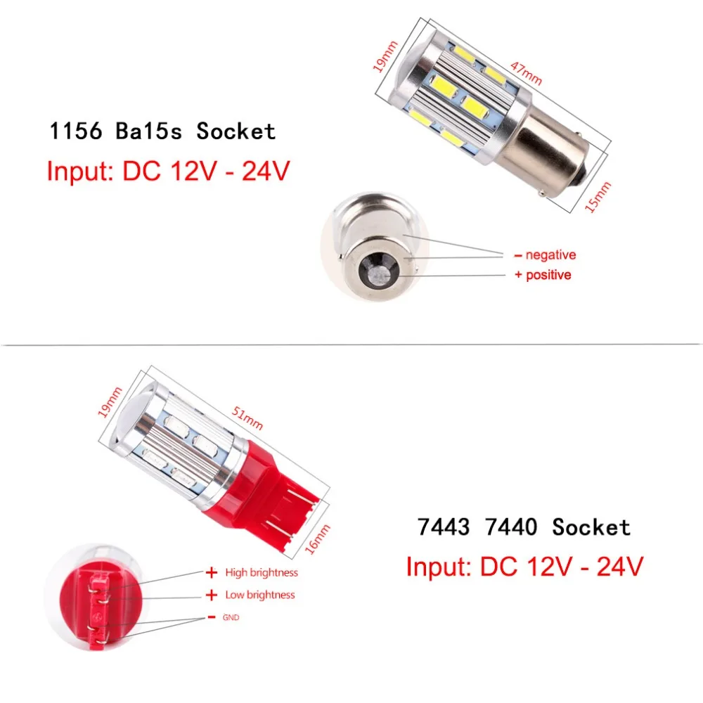1 шт. 1156 BA15S P21W BAU15S PY21W светодиодный 7440 W21W 7443 W21/5W ные лампы Автомобильные фары стоп
