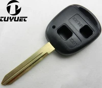 2 buttons fob keyless key case for toyota remote key shell with toy47 blade uncut