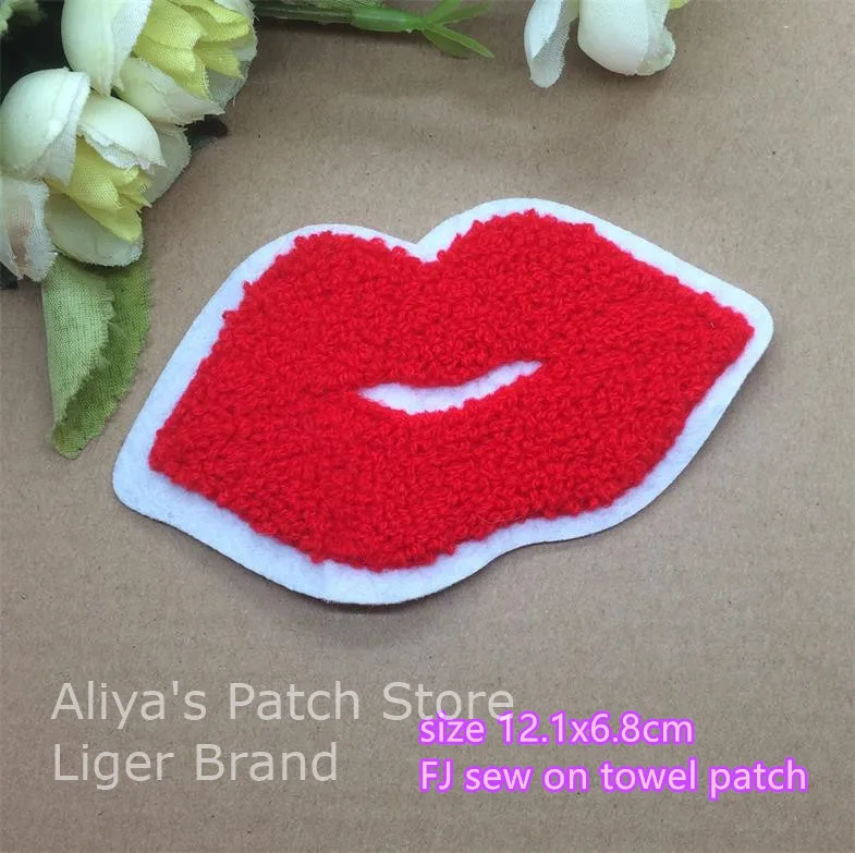 1 шт. пришить Звезда любви черепом для губ кота совы полотенце с нашивками ткань