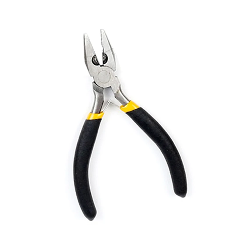 wire plier 1 шт., мини-плоскогубцы для изготовления ювелирных изделий, круглые Длинные изогнутые плоскогубцы с плоским иглом, бокорезы, мини диагональные кусачки, инструменты для бисероплетения - Цвет: wire plier