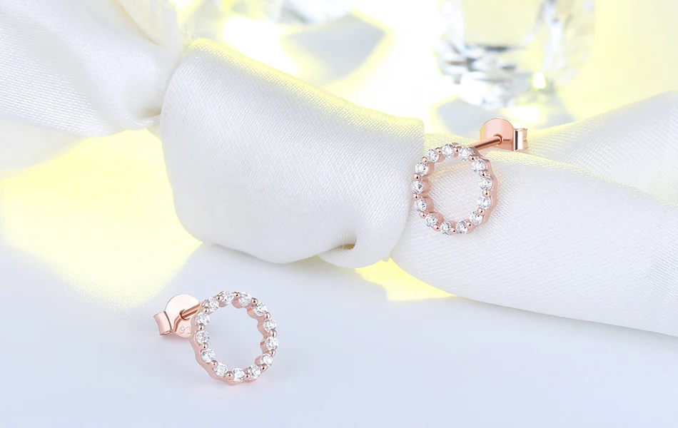 ORSA JEWELS, серьги-гвоздики для женщин, 925 пробы, серебряные, круглые, полые, форма, серьги, AAA CZ, женские, Клубные, вечерние, ювелирное изделие, подарок, SE108