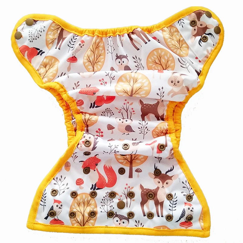 Baby Cloth Diaper Cover Reusable Waterproof Diapers Newborn Cartoon Swimming Nappy Toddler Washable Nappies Panties Free Size images - 6